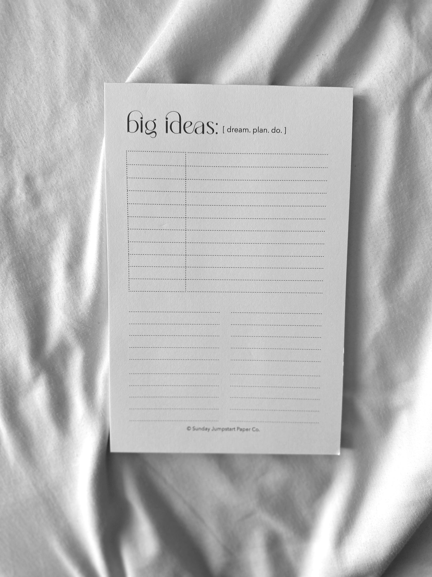 Big Ideas Notepad