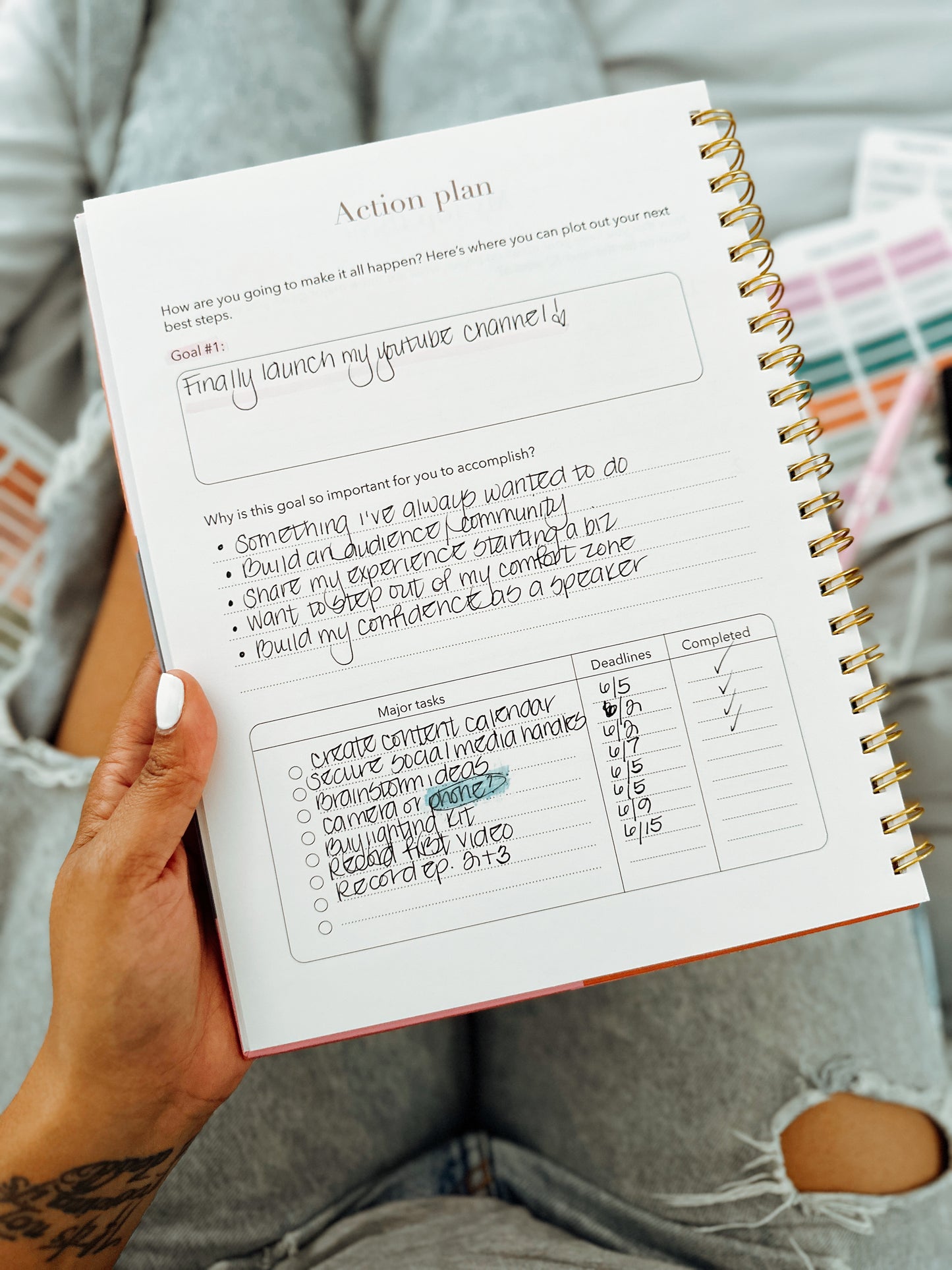 The Big Goals Action Plan 12 Week Planner [Color Block Cover]