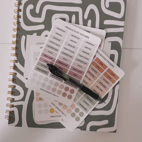 A reel of Jessica Lauren using The Big Goals Action Planner and the Essential Sticker Sheet Set