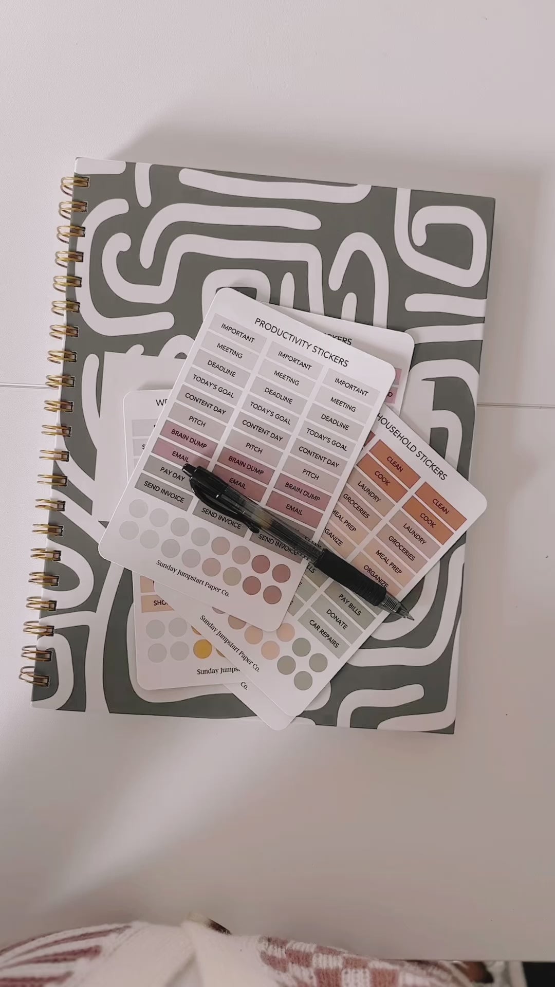 A reel of Jessica Lauren using The Big Goals Action Planner and the Essential Sticker Sheet Set